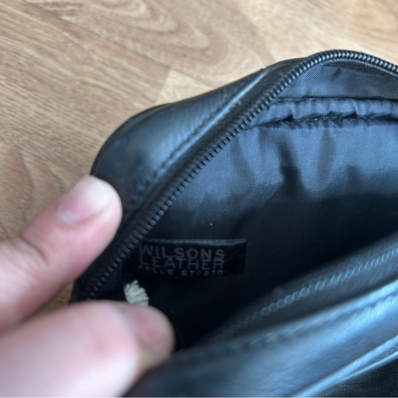 Black Leather Wilson’s leather mini Crossbody Bag - Picture 5 of 7